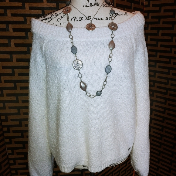 Hollister Sweaters - Hollister Off The Shoulder Slouchy Sweater